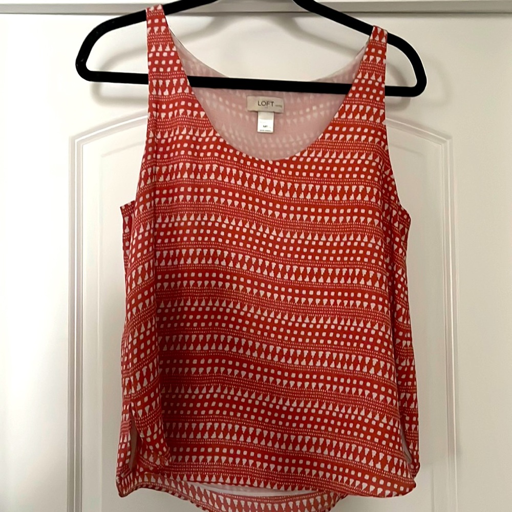 Loft Printed Work Top - Medium Petite